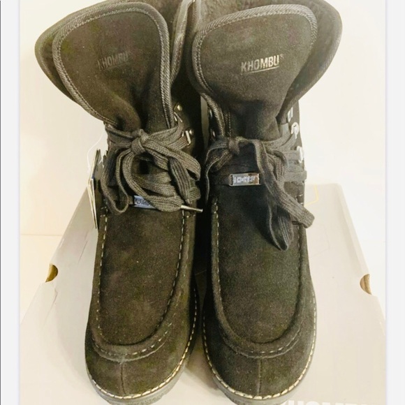 KHOMBU Sasha All Weather Suede Wedge Lace Up Boot - Picture 7 of 11